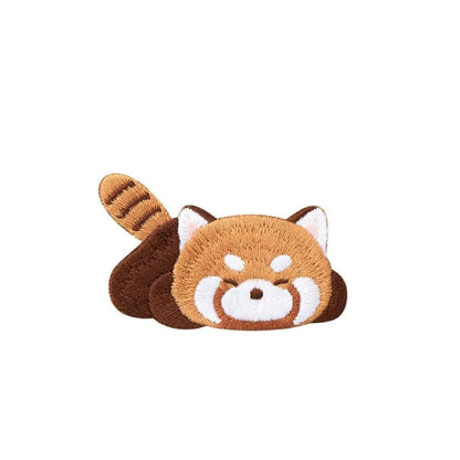 Cute Red Panda Embroidered Patch – Iron‑On Sticker for Kids Clothes