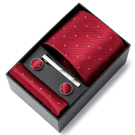 Men's  Tie Pocket Squares Necktie Box Set