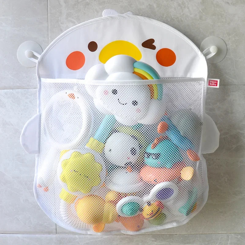 Baby Bathtub Dinosaur Suction Hanging Bag Basket Mesh for Toys Organizer