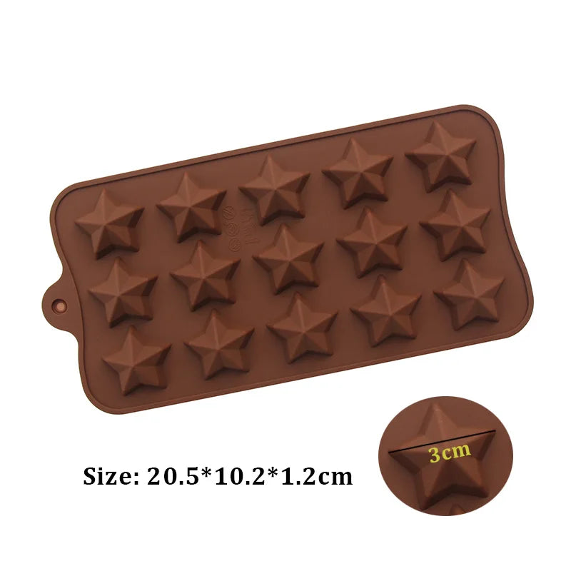 (59-87) Handmade Chocolate Candy Mould Jelly Pudding Ice Mold Insect Rose Heart Shape Silicone Moulds Baking Tool