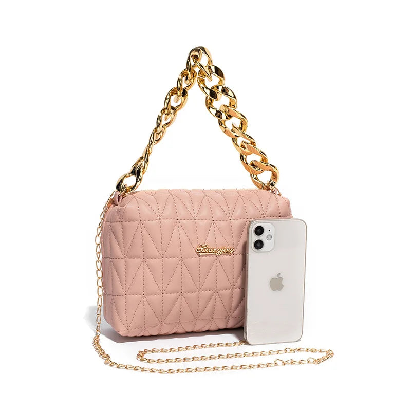 Women's Fashion Chain Embroidered Shoulder Bag