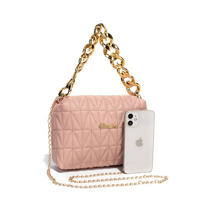 Women's Fashion Chain Embroidered Shoulder Bag