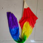 150cm Long Bamboo Silk Veil Fan With LED Light   Stage Performance Dance Costumes