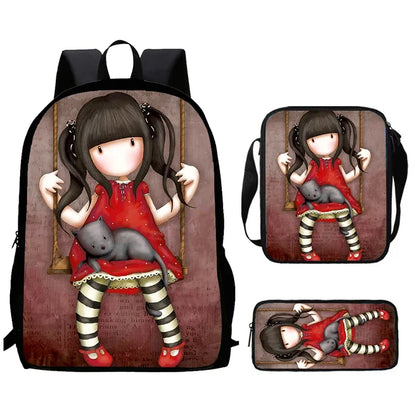 Santoro Gorjuss Kids School Backpack Set – Lightweight Backpack, Shoulder Bag & Pencil Case