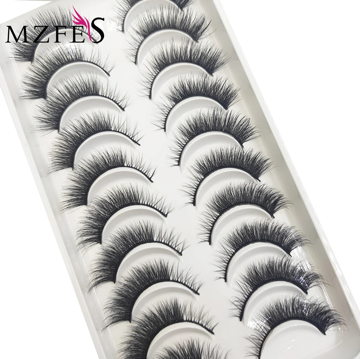 10 Pairs of Natural 3D Mink Lashes