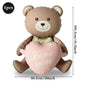Matte Pink Brown Lying Bear Foil Balloons Love Heart Balloon for Valentines Day Decoration Bear Themed Birthday Wedding Supplies