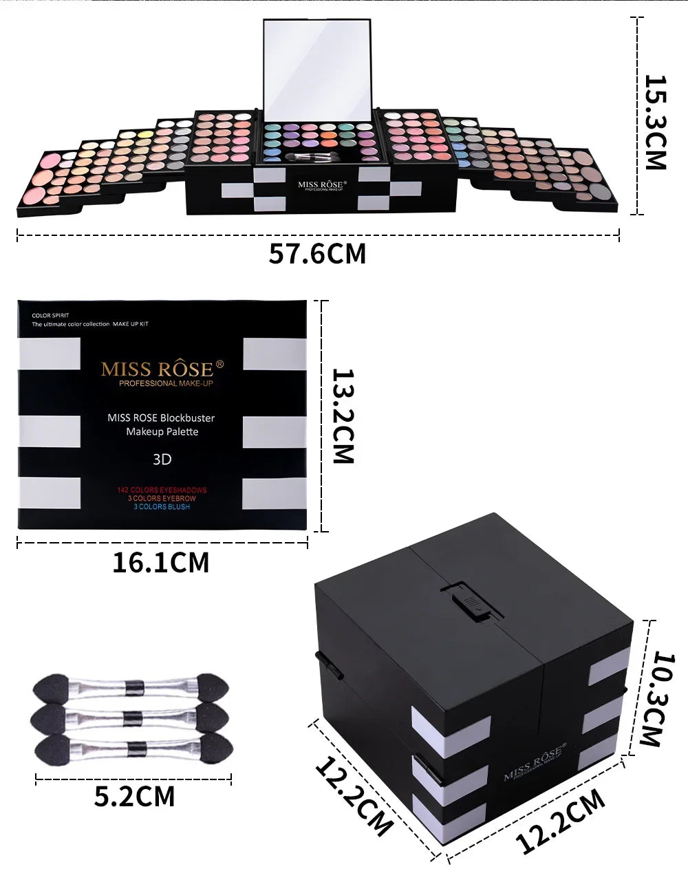 MISS ROSE Full Makeup Kit for Women (All‑in‑One Gift Set)
