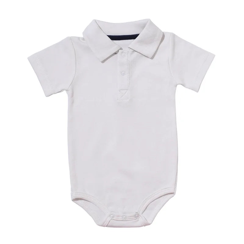 Summer Baby Boy Rompers Turn-down Collar For 0-2Y Toddlers