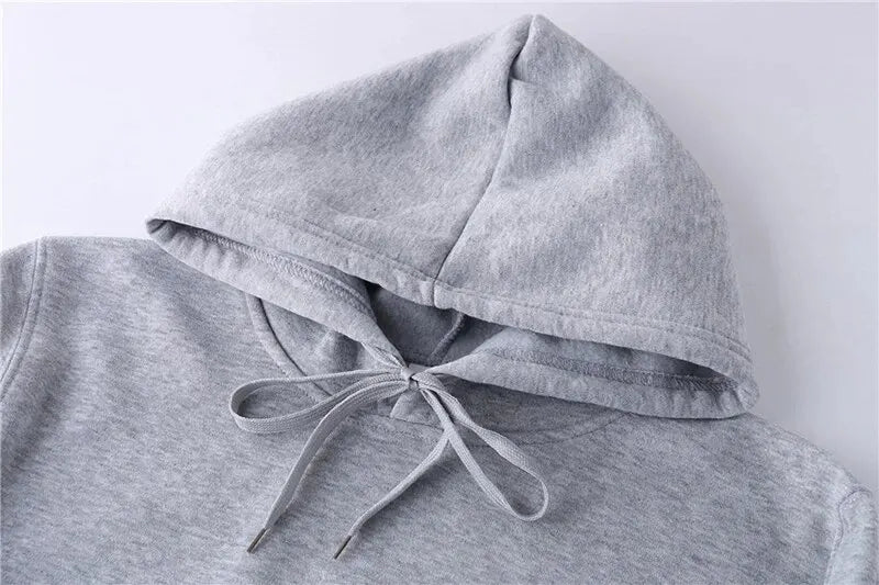 Men's Autumn and Winter New Solid Color Hoodie and pants Set Size S-4XL