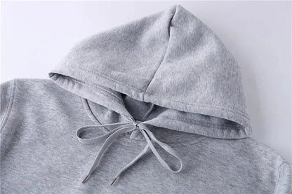 Men's Autumn and Winter New Solid Color Hoodie and pants Set Size S-4XL