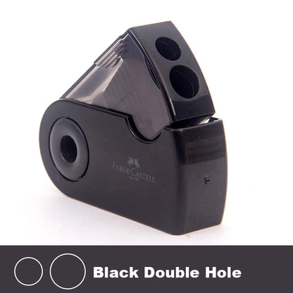 Mini Pencil Sharpener Single Double Hole Black/Red/Blue