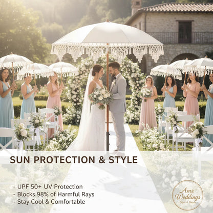 Rotatable Triangle Tassel Umbrella — Garden & Beach (No Base) UPF50+