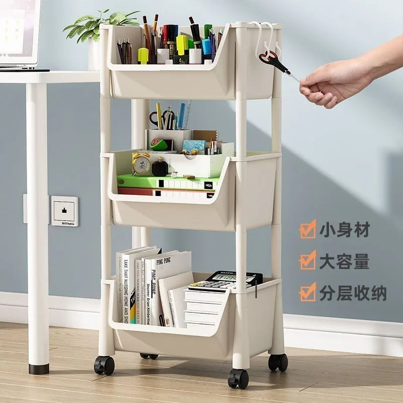 Multi‑Layer Rolling Storage Cart — Floor‑Standing Organizer