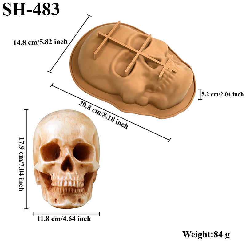 Halloween Mask Design Cake Mold Skull Design Chocolate Mold Halloween Silicone Cake Mould Kitchen Bakeware Dessert Tools