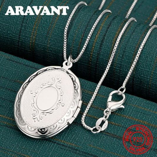 925 Sterling Silver Jewelry Box Pendant Necklace Women'S Exquisite Cute Wedding Party Jewelry