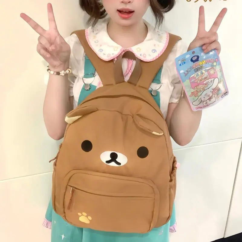 Kawaii Cartoon Bear Backpack (Large Capacity · Waterproof · Girls & Women Schoolbag)