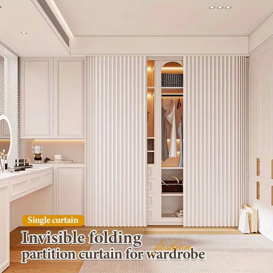 Super‑Thick Foldable Door Curtain – Hole‑Free Design with Invisible Storage & Hanging Hooks