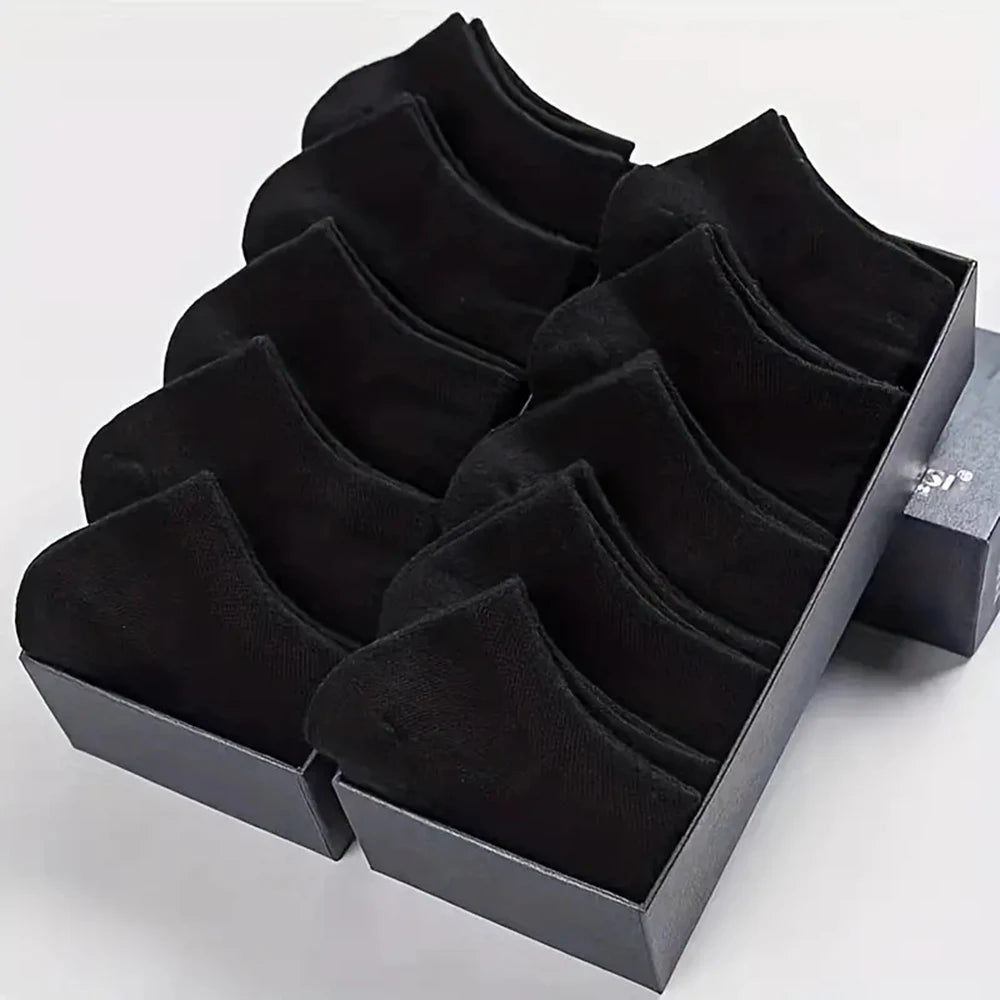 10/20/40 Pairs Men's Boat Socks Sweat Absorption Ankle