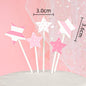 Princess Cake Topper Beautiful Girl with Bow Stars for Happy 1st Birthday Party Cake Decoration Baby Shower Party Supplies