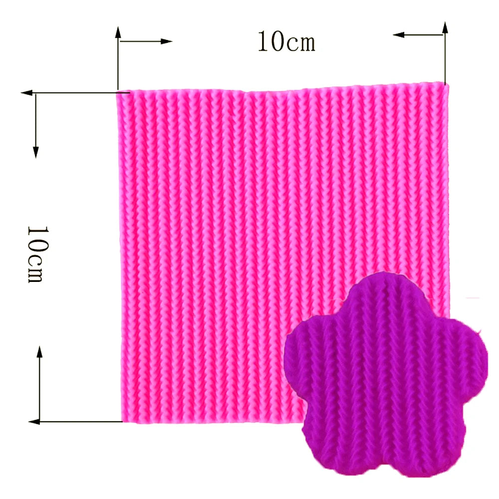 Texture Molding Silicone Molds for Fondant Cake Decorating Molded