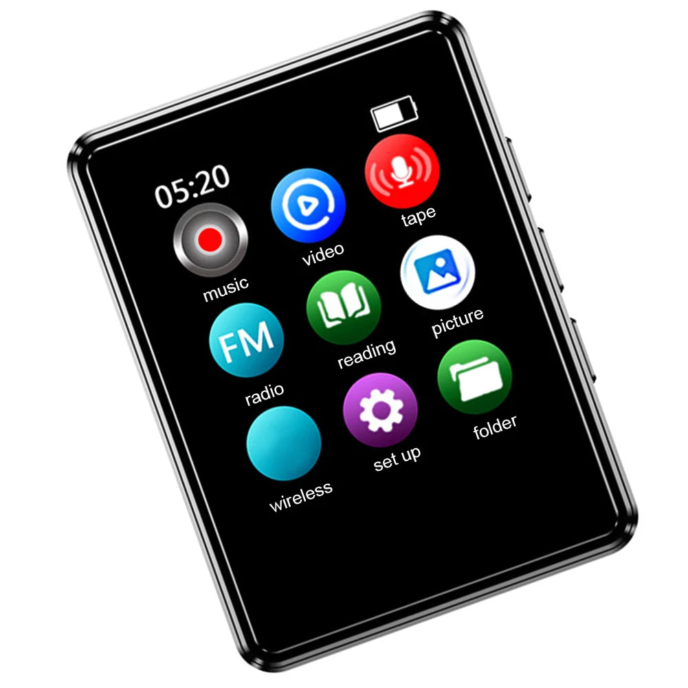 Bluetooth MP3/MP4 Digital Audio Player (1.77" Screen, 128GB, Built‑In Speaker)