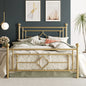 HOOMIC 14" Metal Platform Bed Frame – Vintage Victorian Wrought Iron Headboard & Footboard