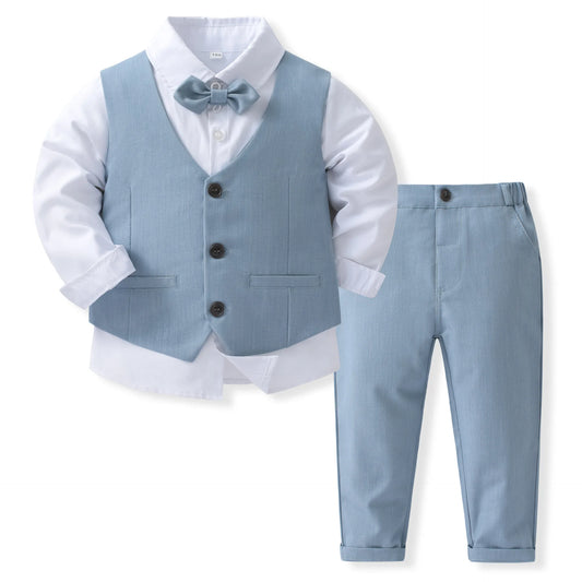 Boy Set Solid Vest Suit