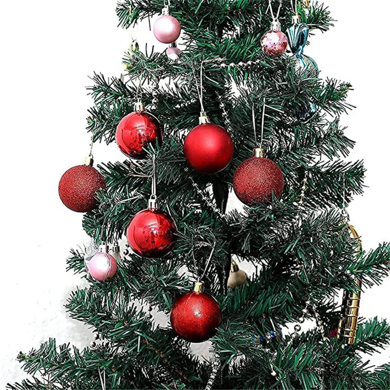 36/24pcs 40mm Merry Christmas Balls Christmas Tree Hanging Ball Ornaments Christmas New Year Party Home Decoration