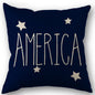 Independence Day Throw Pillow Case USA Fourth of July Freedom Independence Linen Home Living Room Sofa Pillow Case