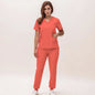 Stretchy Nurse Uniforms V-neck Top Jogger Pants Scrub Sets Surgical Workwear Dentist Nursing Suit Hospital Doctor Outfit S21