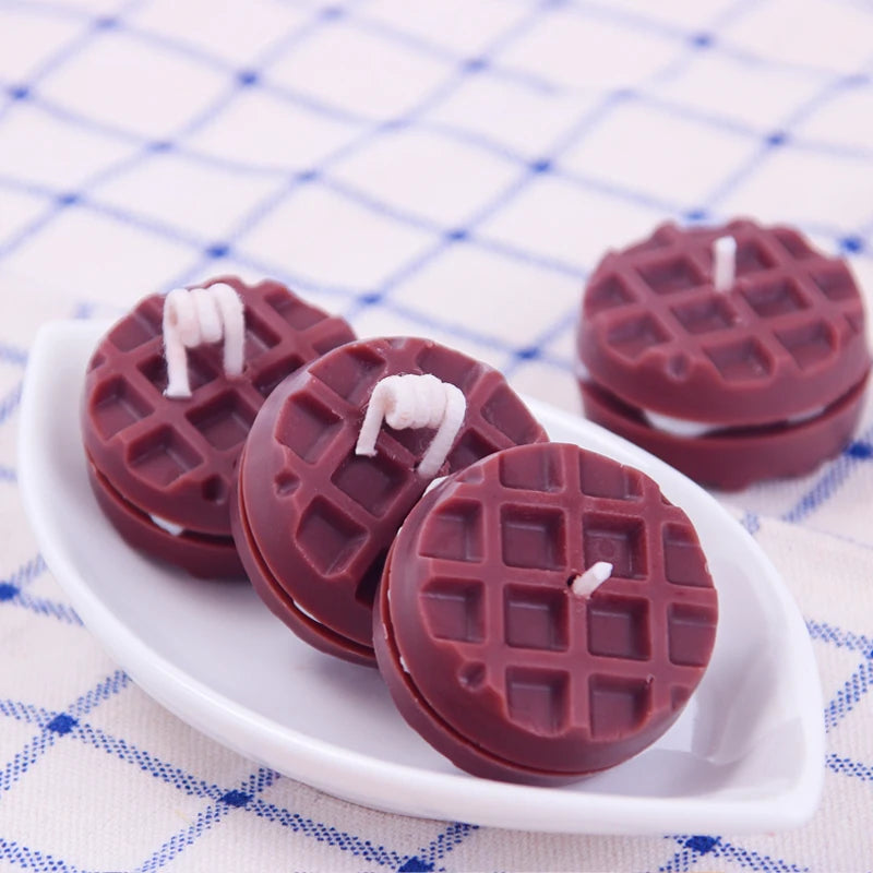 DIY Round Waffle Silicone Mold – Food‑Grade Chocolate, Candle & Baking Tool