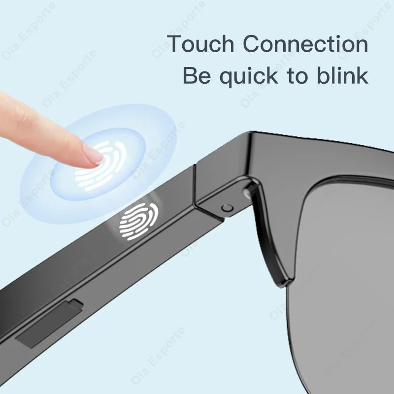 AI Translation Smart Glasses – UV Polarized Bluetooth