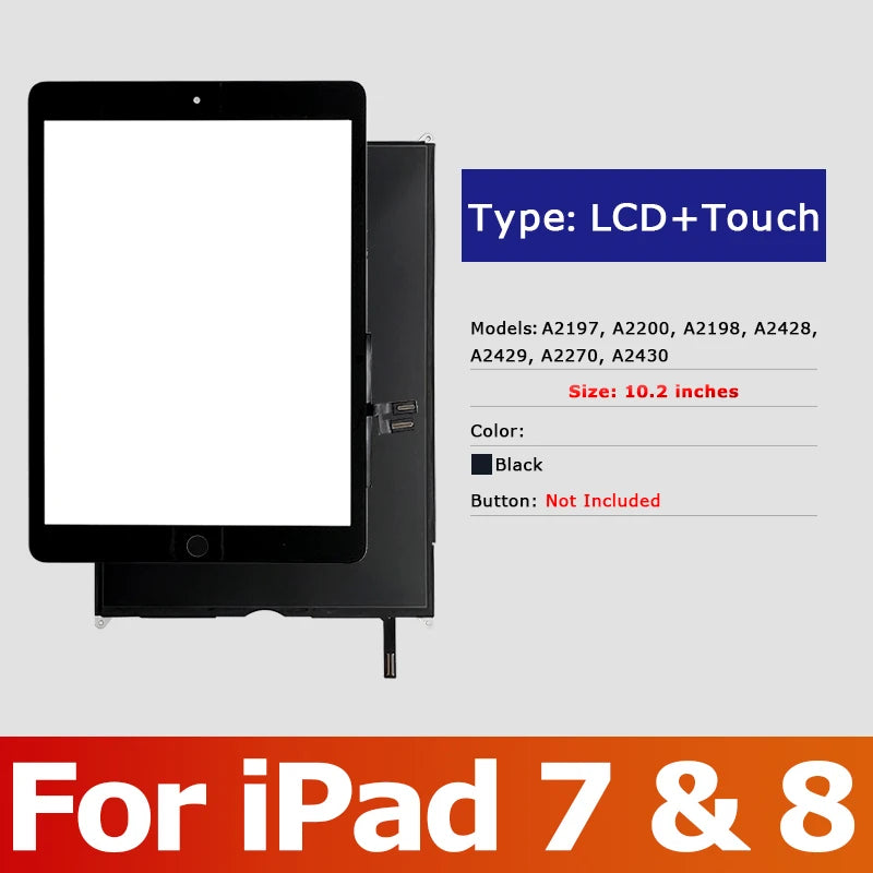 iPad 10.2 LCD Touch Display Assembly (7th–9th Gen)