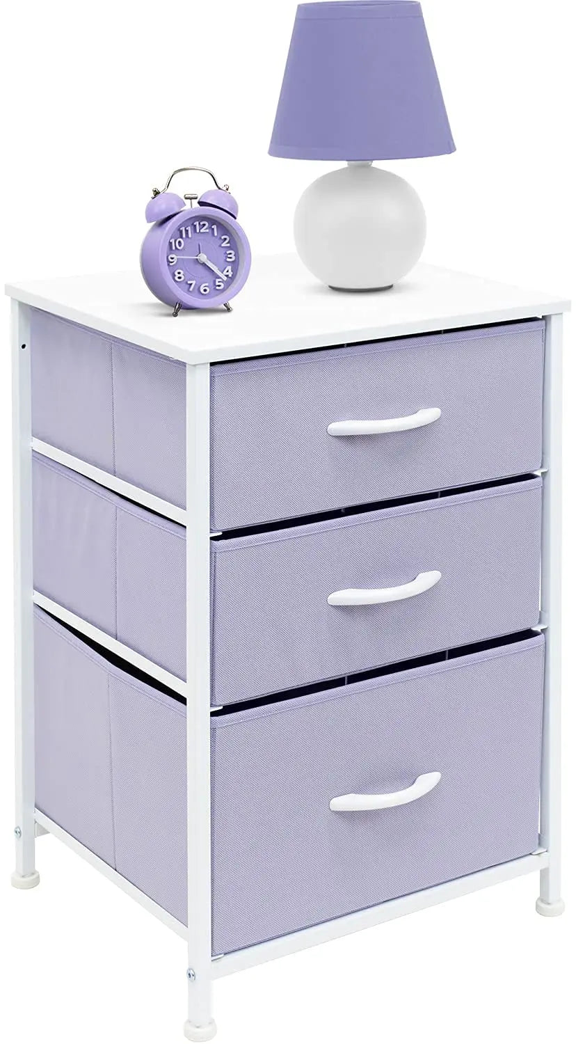3‑Drawer Nightstand – Bedroom Storage Tower