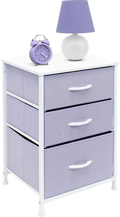 3‑Drawer Nightstand – Bedroom Storage Tower