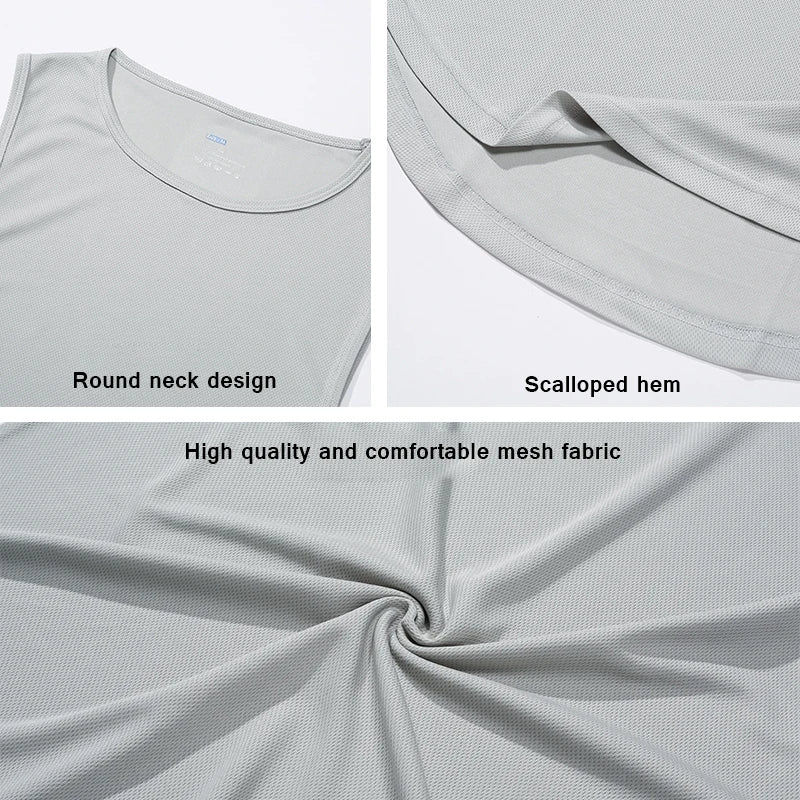 Men’s Quick‑Dry Gym Tank Top – Loose Sleeveless Fitness Shirt for Training, Basketball & Summer Wear