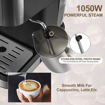 Professional Barista Espresso Machine – 110/220V with Automatic Milk Frother