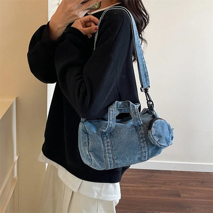 Women’s Denim Shoulder & Crossbody Tote