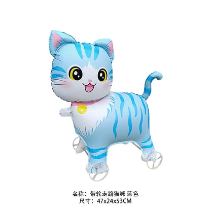 1pcs Cartoon Standing Cat Shape Foil Animal Balloon Baby Shower Birthday Party Decoration Wedding Valentine's Day Decor Balloons