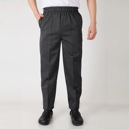 Unisex Chef Pants Cook Chef Pants with Elastic Waist Uniform