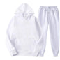Men's Autumn and Winter New Solid Color Hoodie and pants Set Size S-4XL