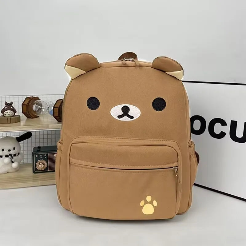 Kawaii Cute Bear Backpack (Large Capacity · Anime Style · Waterproof Nylon Schoolbag)