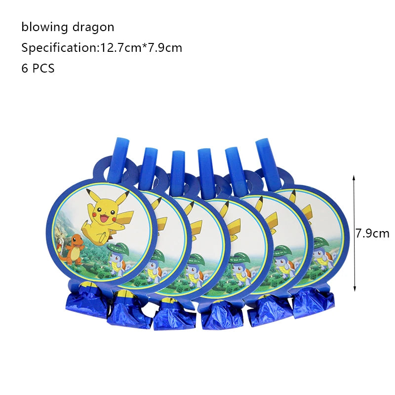 Pikachu Birthday Party Decoration Set (Backdrop · Balloons · Tableware · Kids Party Kit)