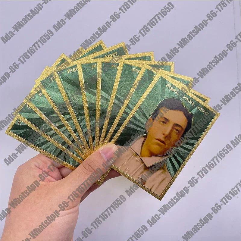 Classic 18 Types famous baseball player gold foil small cards for collection Gift and commemoration