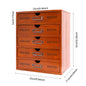 5‑Drawer Wooden Desk Organizer – Vintage Desktop Storage Shelf for Office, Study & Bedroom