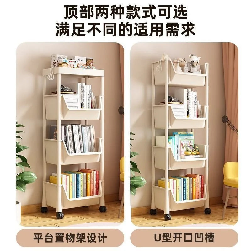 Multi‑Layer Rolling Storage Cart — Floor‑Standing Organizer