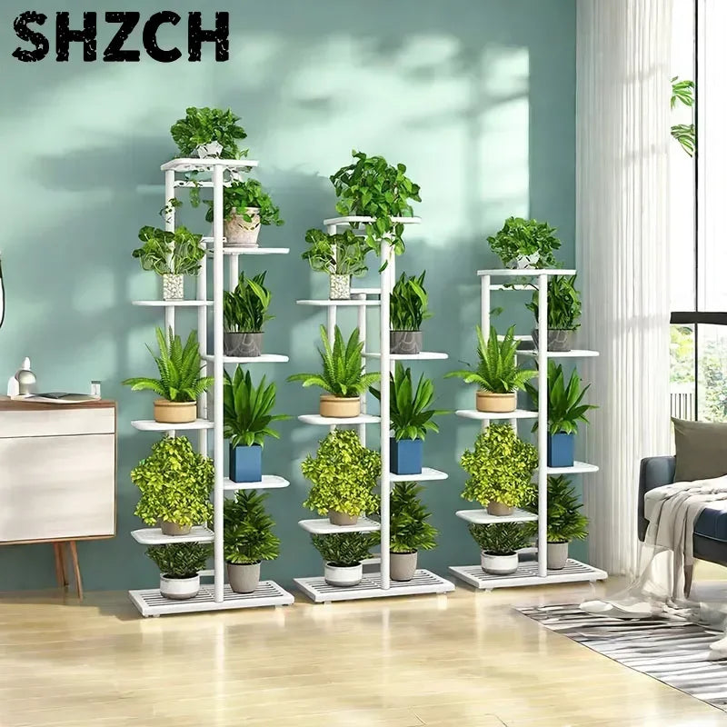 Multi‑Tier Iron Plant Stand – 4/5/6‑Layer Flower Shelf