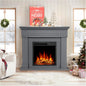 44" Electric Fireplace with Mantel & LED Log Insert