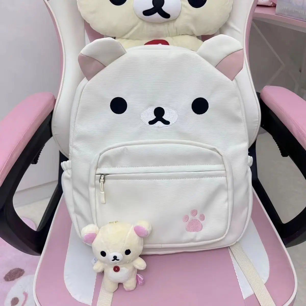 Lovely Cartoon Brown Bear Backpack (Waterproof · Large Capacity · Girls & Women Schoolbag)