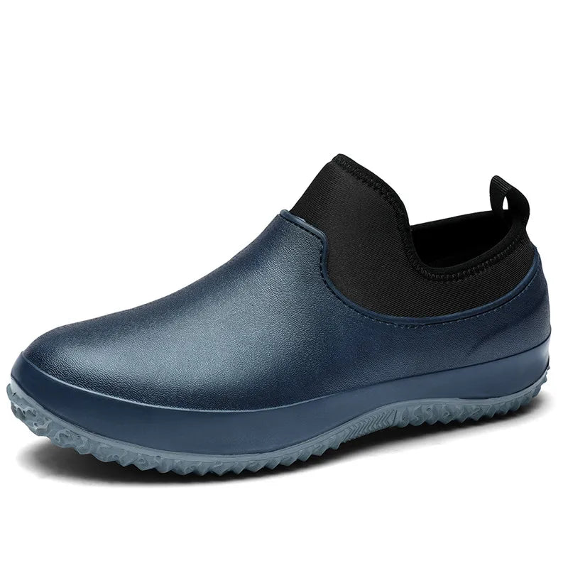 Mens Kitchen Working Shoes Non-slip Waterproof Chef Shoes Casual Unisex Work Shoes Water Shoes Rain Cotton Boots Plus Size 35-47